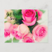 Roze Rozen Briefkaart (Voorkant)