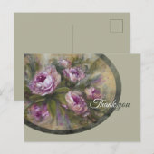 Roze Rozen Briefkaart (Voorkant / Achterkant)