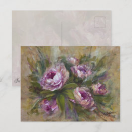 Roze Rozen Briefkaart