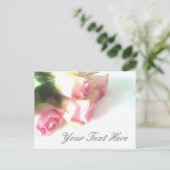 Roze rozen briefkaarten (Staand voorkant)