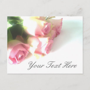 Roze rozen briefkaarten