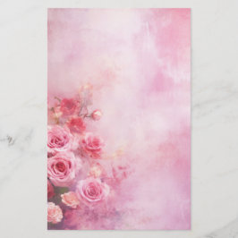  roze rozen briefpapier