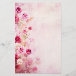  roze rozen briefpapier