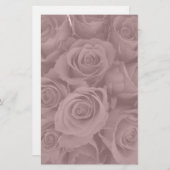 roze rozen briefpapier (Voorkant / Achterkant)