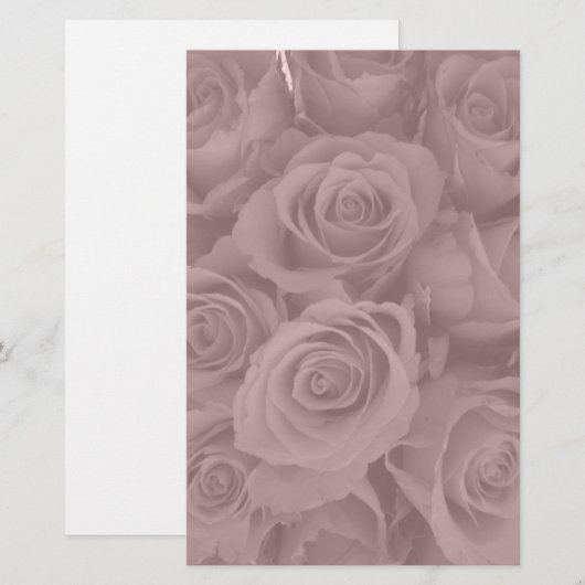 roze rozen briefpapier (Voorkant / Achterkant)