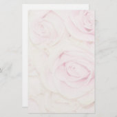 Roze rozen briefpapier (Voorkant / Achterkant)
