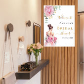 Roze rozen bruid jurk Vrijgezellenfeest welkom Poster