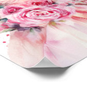 Roze rozen bruid jurk Vrijgezellenfeest welkom Poster (Hoek)