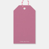 Roze rozen Bruiloft Dank u labels Cadeaulabel (Achterkant)