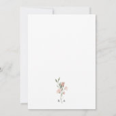 Roze Rozen Bruiloft Feest Kaart (Achterkant)