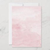 Roze Rozen Bruiloft Feest Tea Brunch Kaart (Achterkant)