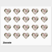  roze rozen bruiloft Gift Seal Hart Sticker (Vel)