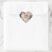  roze rozen bruiloft Gift Seal Hart Sticker (Tas)