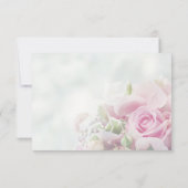 Roze rozen bruiloft Hartelijk dank Bedankkaart (Achterkant)