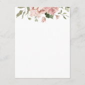 Roze Rozen Bruiloft Informatiekaartje (Achterkant)
