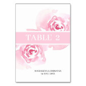 Roze rozen bruiloft kaart (Achterkant)