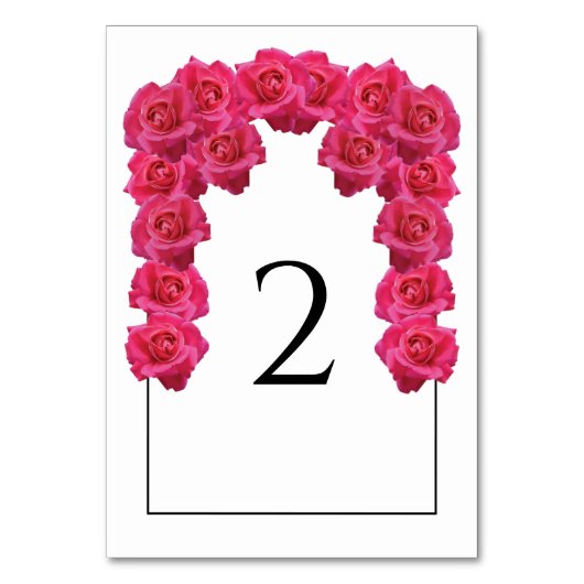 Roze rozen bruiloft kaart (Voorkant)