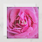 Roze Rozen Bruiloft Kaart (Voorkant)