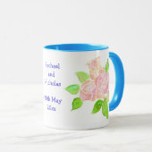   roze rozen bruiloft Mok (Voorkant rechts)