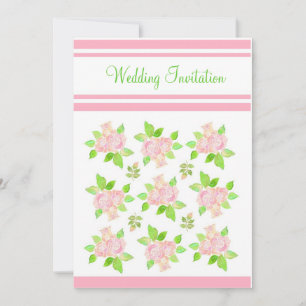  roze rozen bruiloft uitnodiging