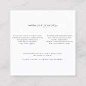 roze rozen bruiloft vierkante visitekaartje (Achterkant)