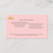 roze rozen bruiloft visitekaartje (Achterkant)