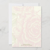  roze rozen bruiloft vrijgezellenfeest uitnodigen kaart (Achterkant)