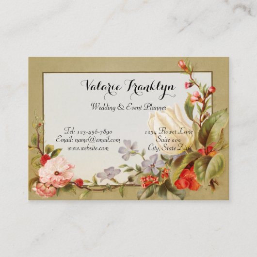  roze rozen bruiloft witte tulp visitekaartje (Voorkant)