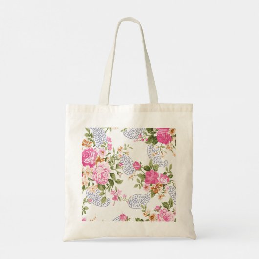Roze rozen &| Buds Tote Bag (Achterkant)