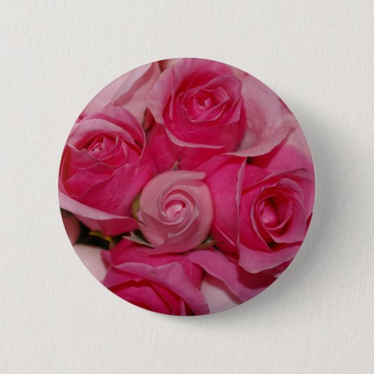 Roze rozen - Button (Voorkant)