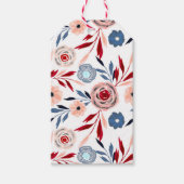 Roze rozen cadeaulabel (Voorkant)