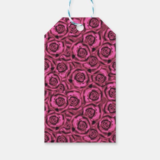 Roze rozen . cadeaulabel (Voorkant)