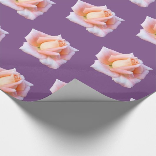 Roze rozen cadeaupapier (Hoek)