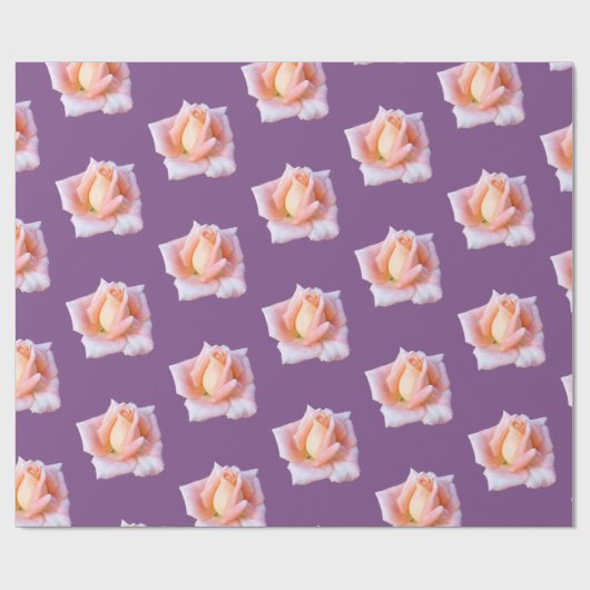Roze rozen cadeaupapier (Vlak)