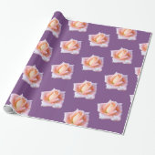 Roze rozen cadeaupapier (Uitgerold)
