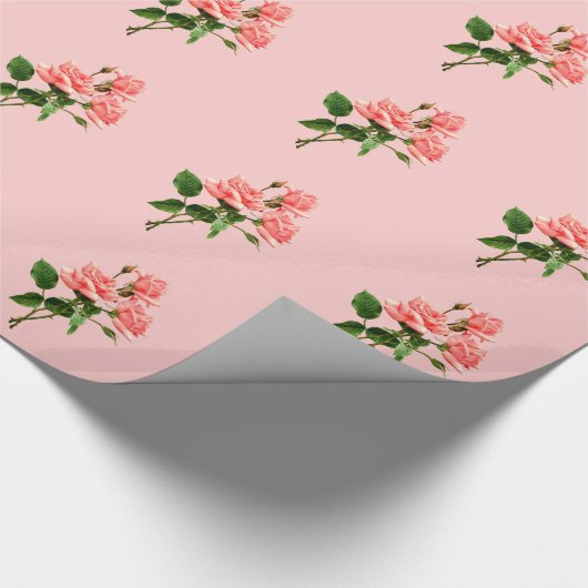 Roze  Rozen Cadeaupapier (Hoek)