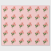 Roze  Rozen Cadeaupapier (Vlak)