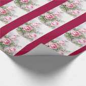  roze rozen cadeaupapier (Hoek)