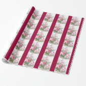  roze rozen cadeaupapier (Uitgerold)