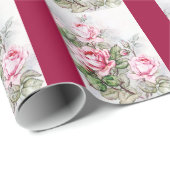  roze rozen cadeaupapier (Rol Hoek)