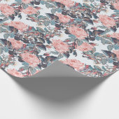 Roze rozen cadeaupapier (Hoek)