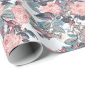 Roze rozen cadeaupapier (Rol Hoek)