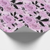 Roze rozen cadeaupapier (Hoek)
