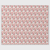 Roze rozen cadeaupapier (Vlak)