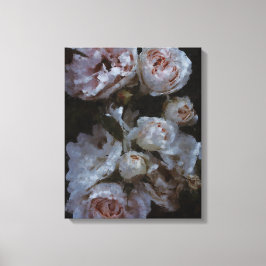 Roze rozen canvas afdruk