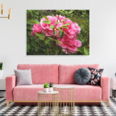 Roze rozen canvas afdruk (Insitu (Woonkamer))