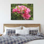 Roze rozen canvas afdruk (Insitu (Slaapkamer))