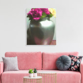 Roze rozen canvas afdruk (Insitu (Woonkamer))