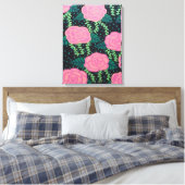 Roze Rozen Canvas Afdruk (Insitu (Slaapkamer))