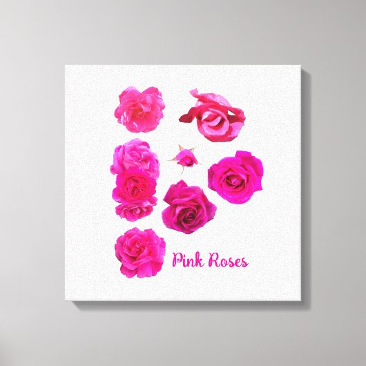 Roze Rozen  Canvas Afdruk (Voorkant)